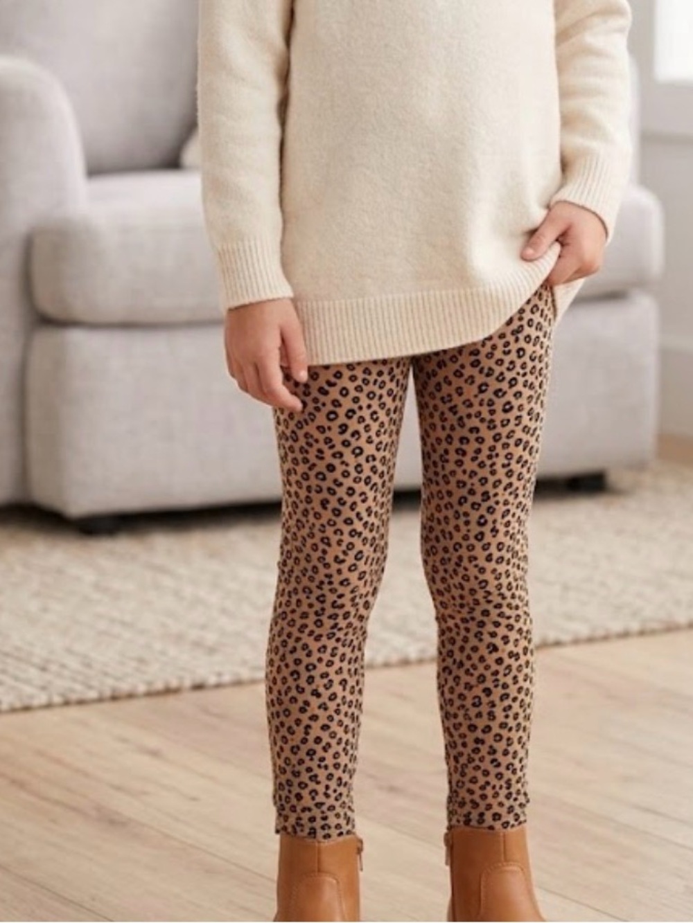 Cat & Jack Girls Leopard Print Leggings